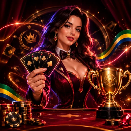 Game show ao vivo com roda gigante e apresentador